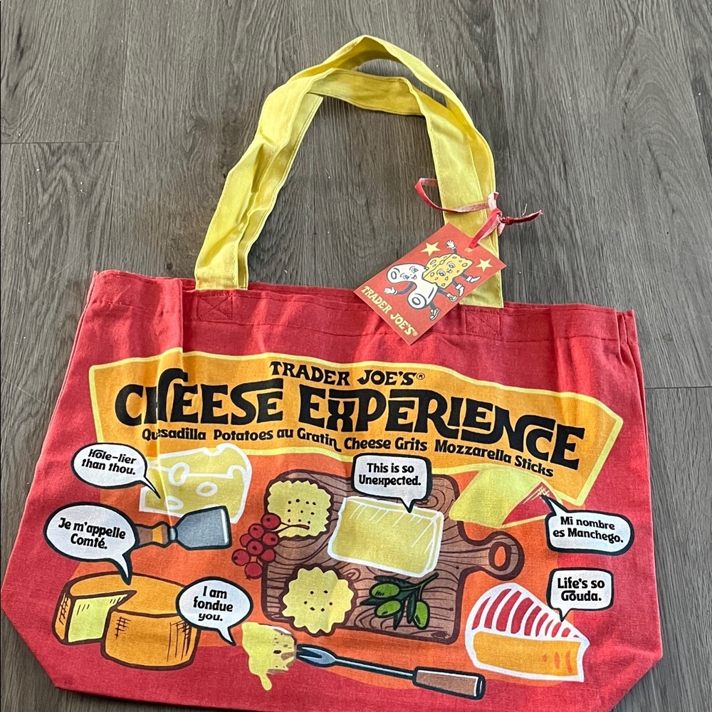 Trader Joe's Red and Yellow Cheese Experience Tote Bag